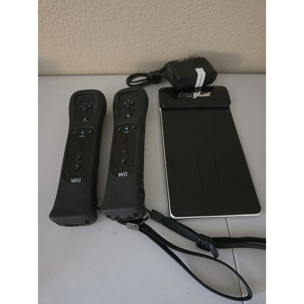 nintendo wii black console bundle RVL-001 gameCube compatible bundle working